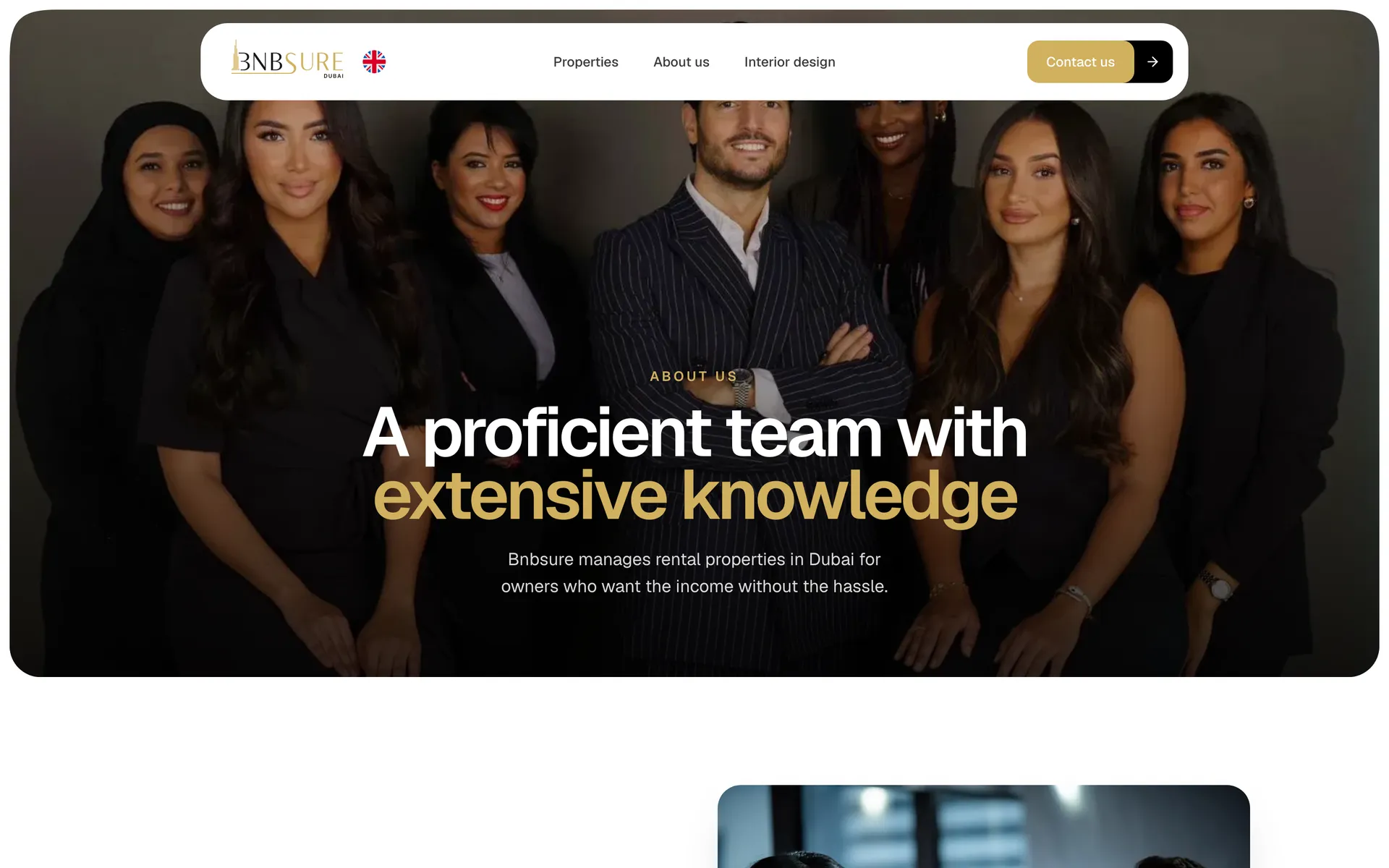 Page du site Bnbsure