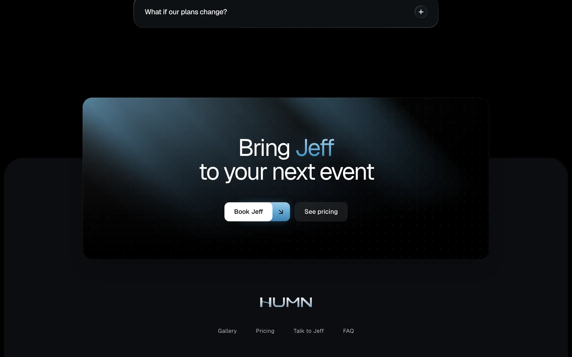 Page du site Humn Robots