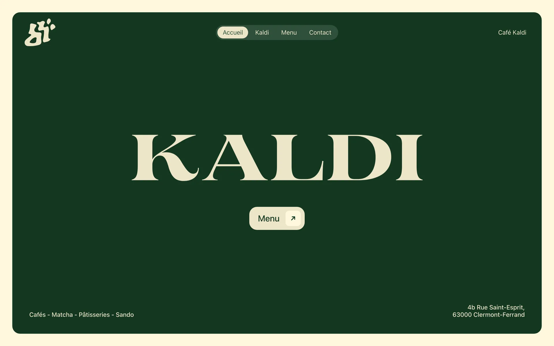 لقطة شاشة لموقع Kaldi